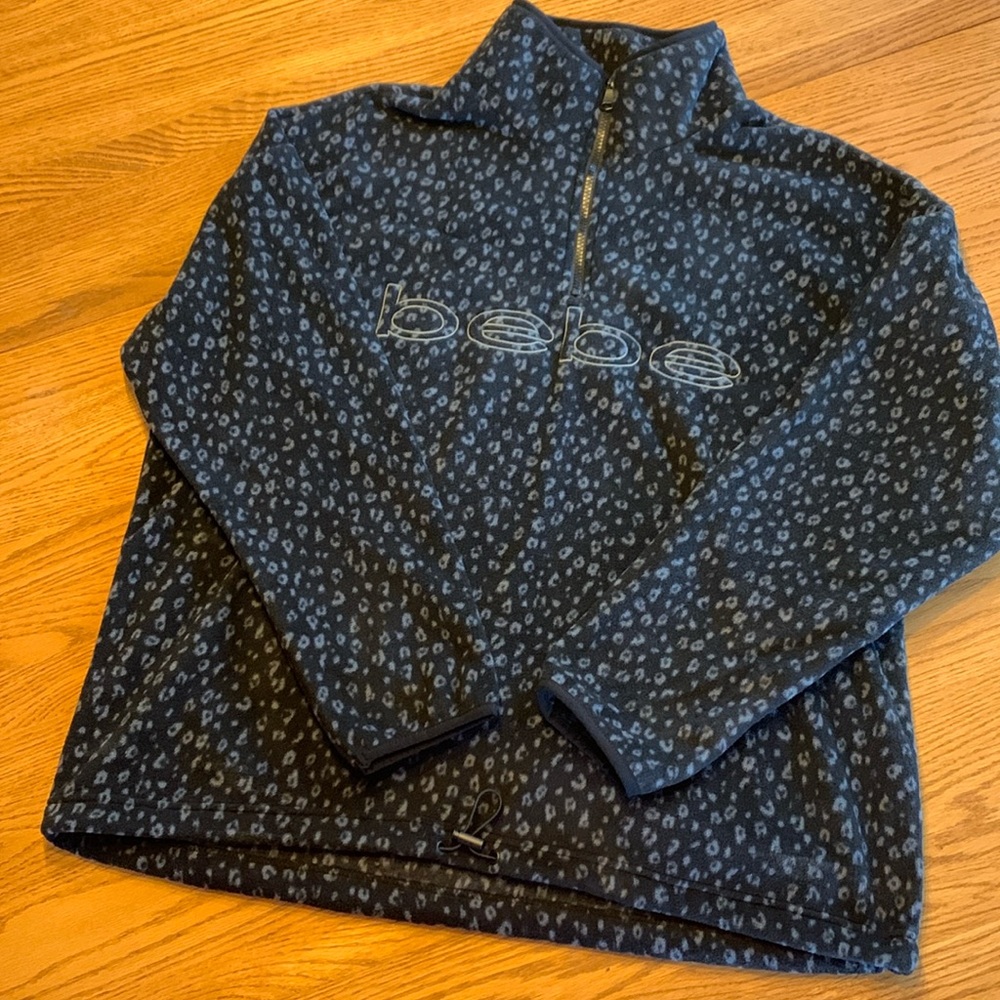 BEBE Leopard Fleece 1/4 Zip - 1X